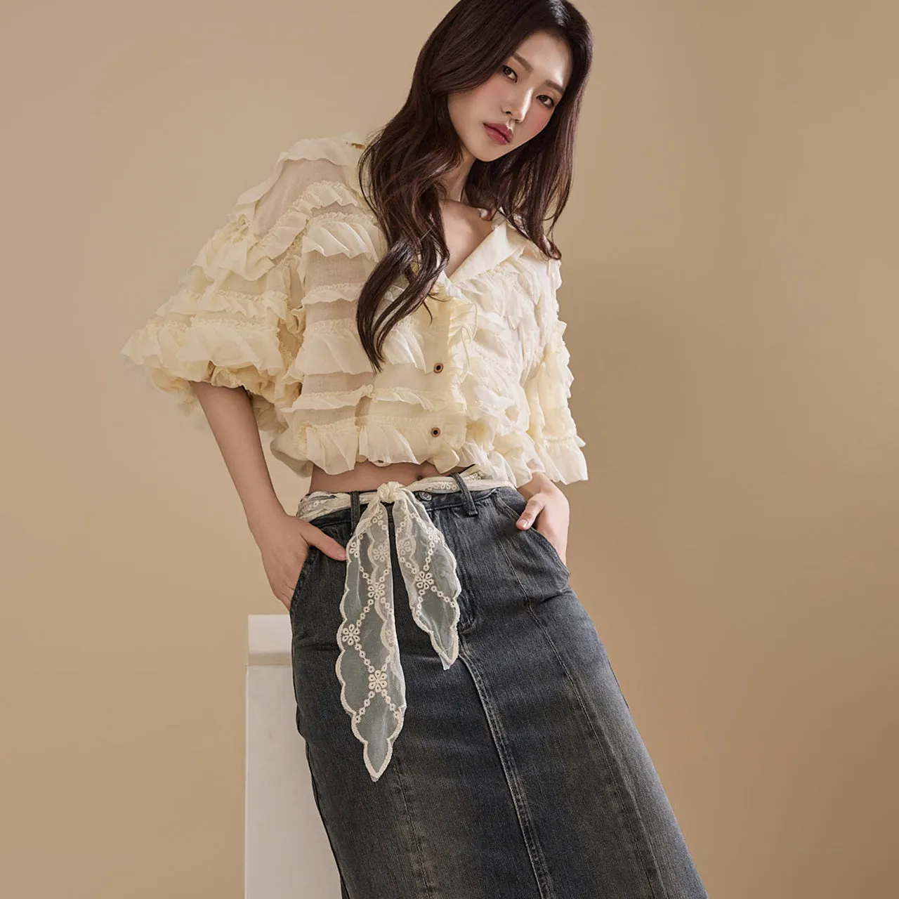 B2965 Ruffled Blouse