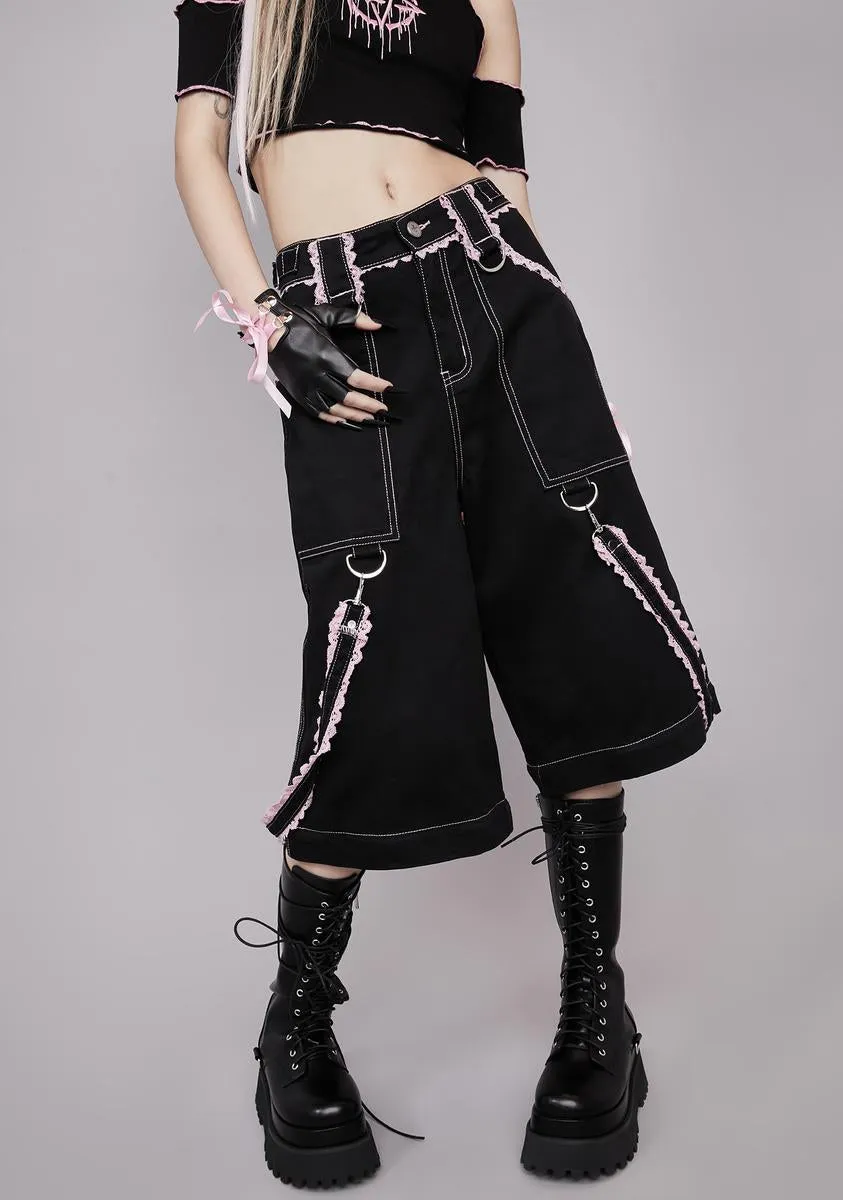 Frilly Power Of Evil Convertible Wide Leg Pants