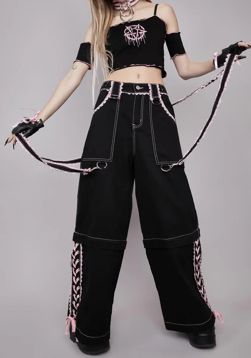 Frilly Power Of Evil Convertible Wide Leg Pants