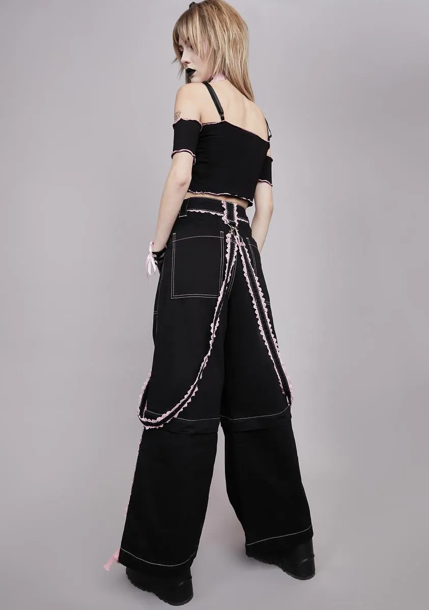 Frilly Power Of Evil Convertible Wide Leg Pants