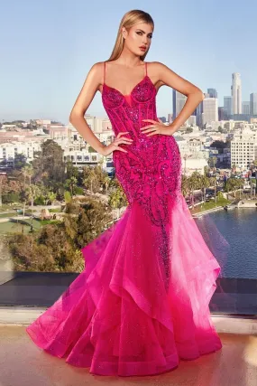 FUCHSIA MERMAID GOWN