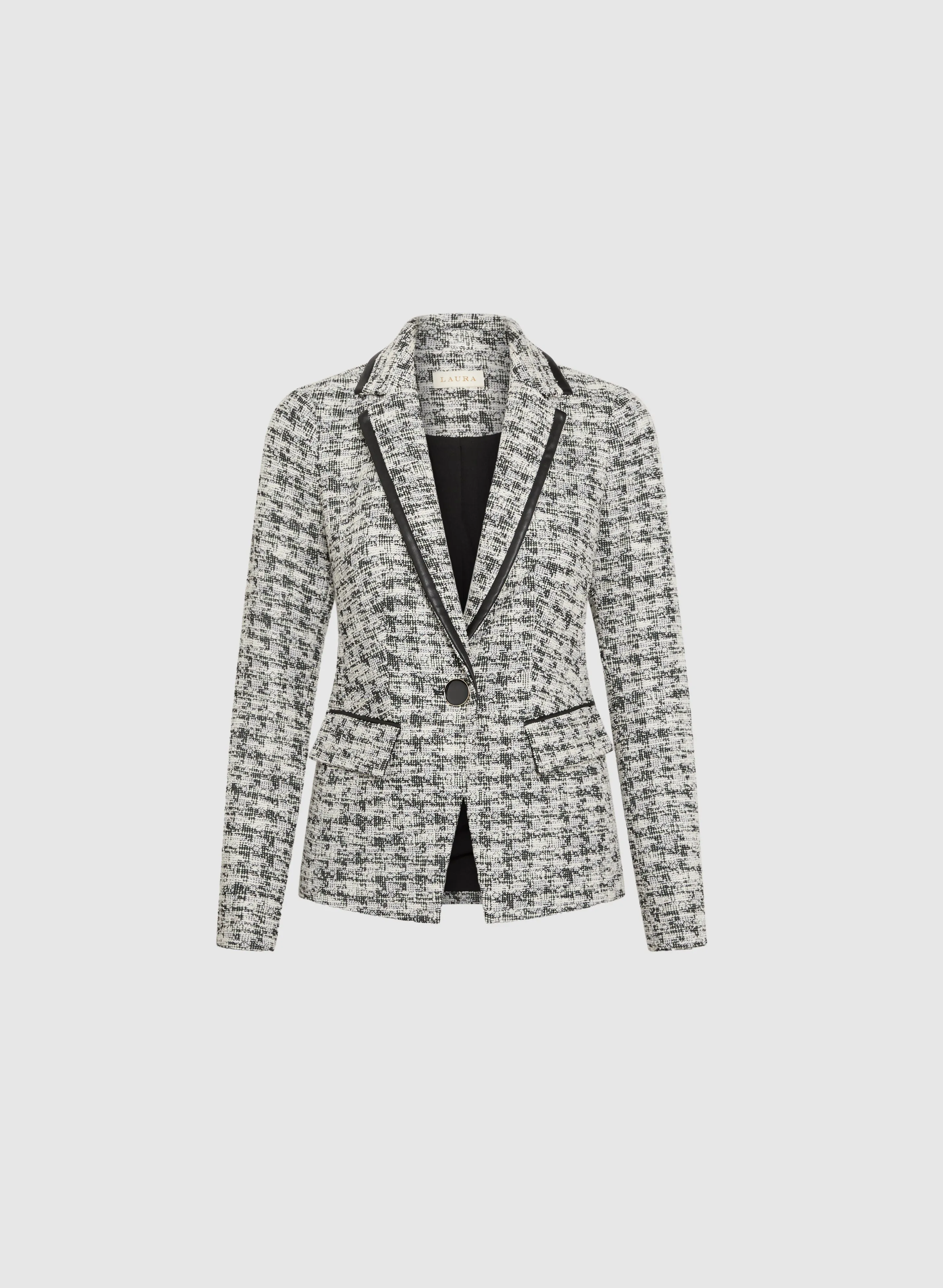 Houndstooth Print Blazer