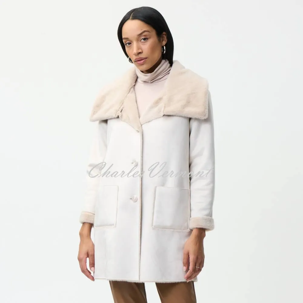 Joseph Ribkoff Reversible Coat - Style 224919 (Champagne)