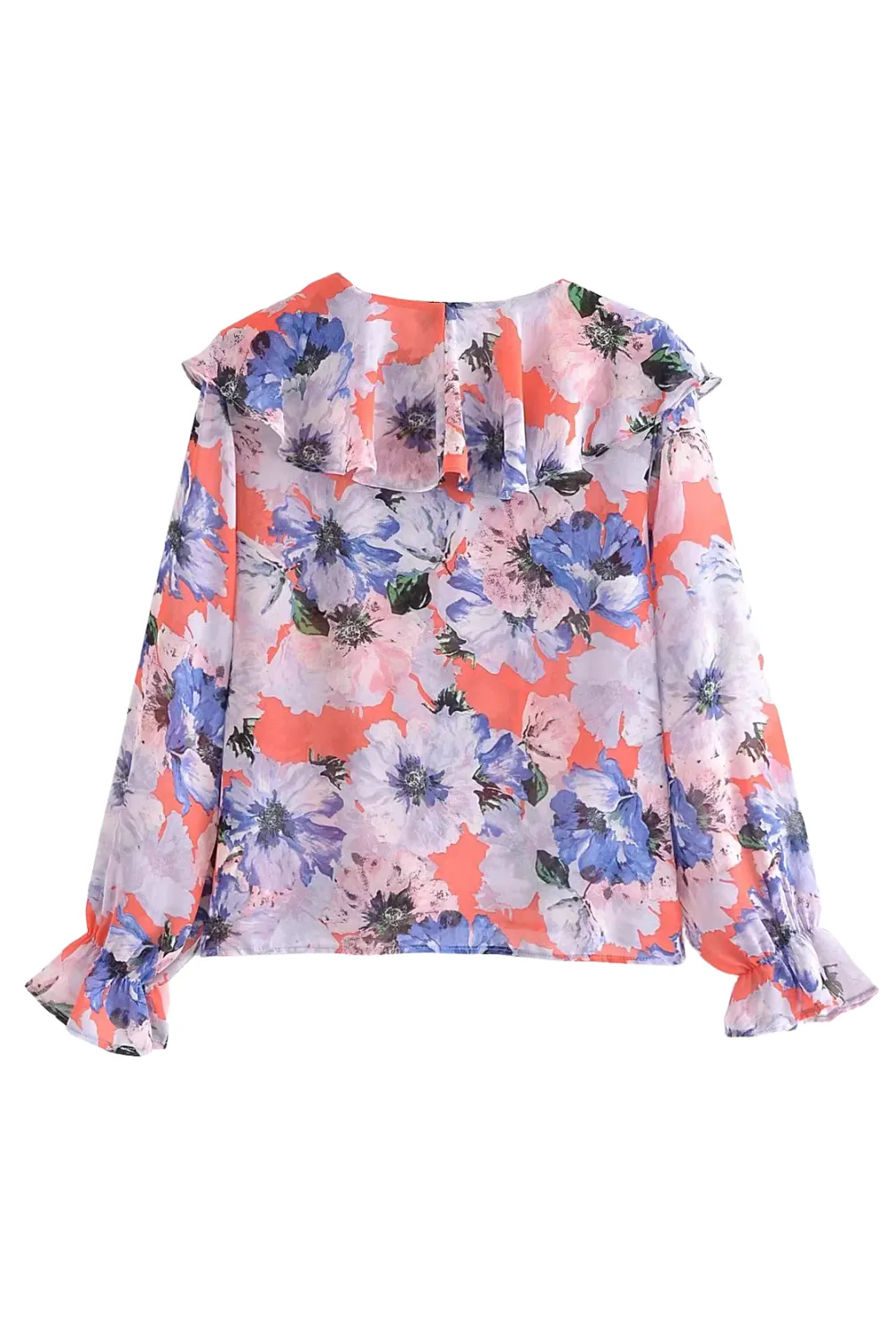 'Katherine' Floral Ruffled Blouse Top