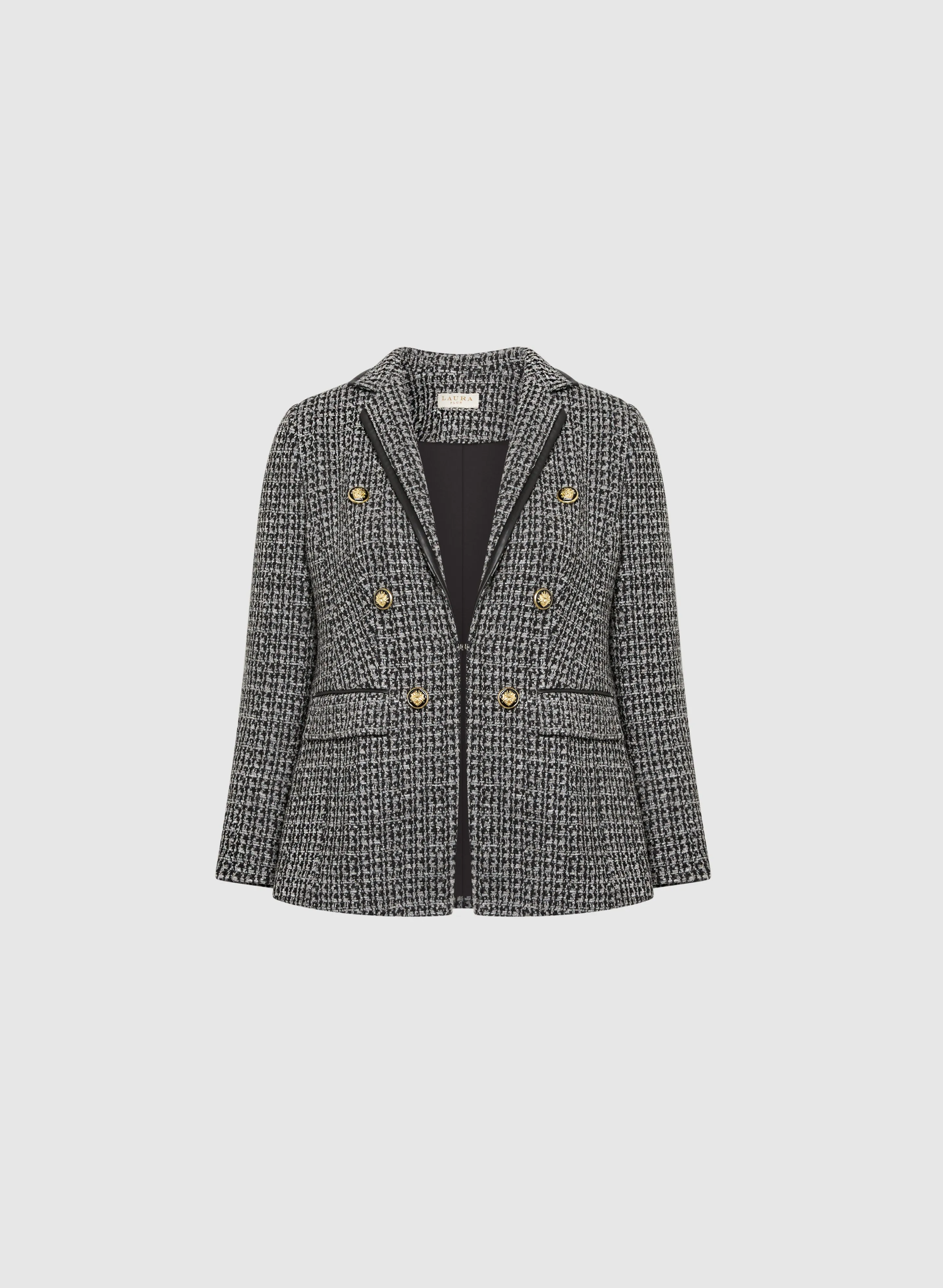 Knit Houndstooth Jacket