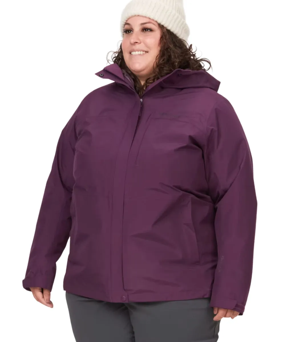 Marmot Minimalist Goretex Component 3in1 Women's Plus Size Jacket Purple Sizes 1X - 2X