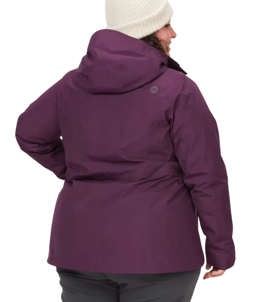 Marmot Minimalist Goretex Component 3in1 Women's Plus Size Jacket Purple Sizes 1X - 2X