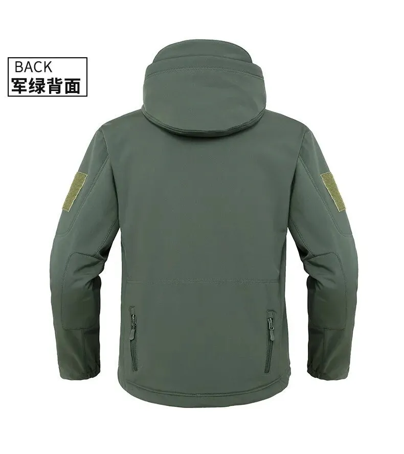 Men US Military Winter Thermal Fleece Tactical Jacket Outdoors Sports