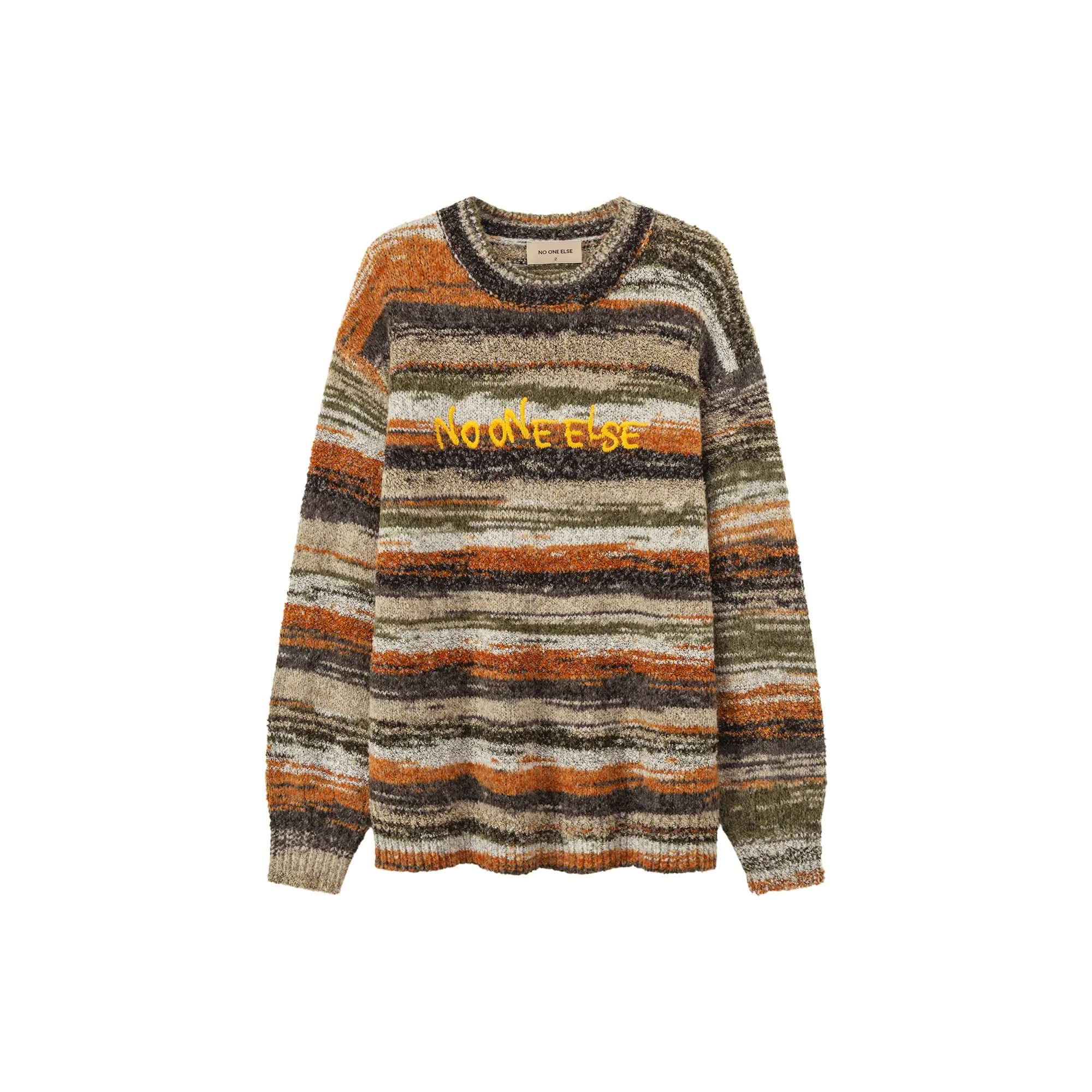 Mixed Color Blur Stripes Knit Sweater