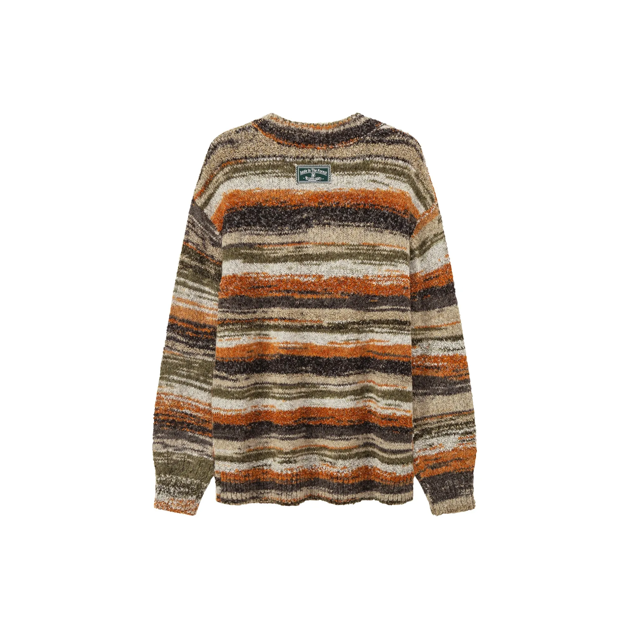 Mixed Color Blur Stripes Knit Sweater