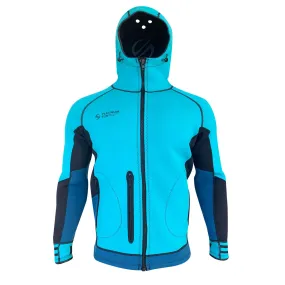 Neoprene Jacket Hoodie Windbreaker Unisex | Aqua