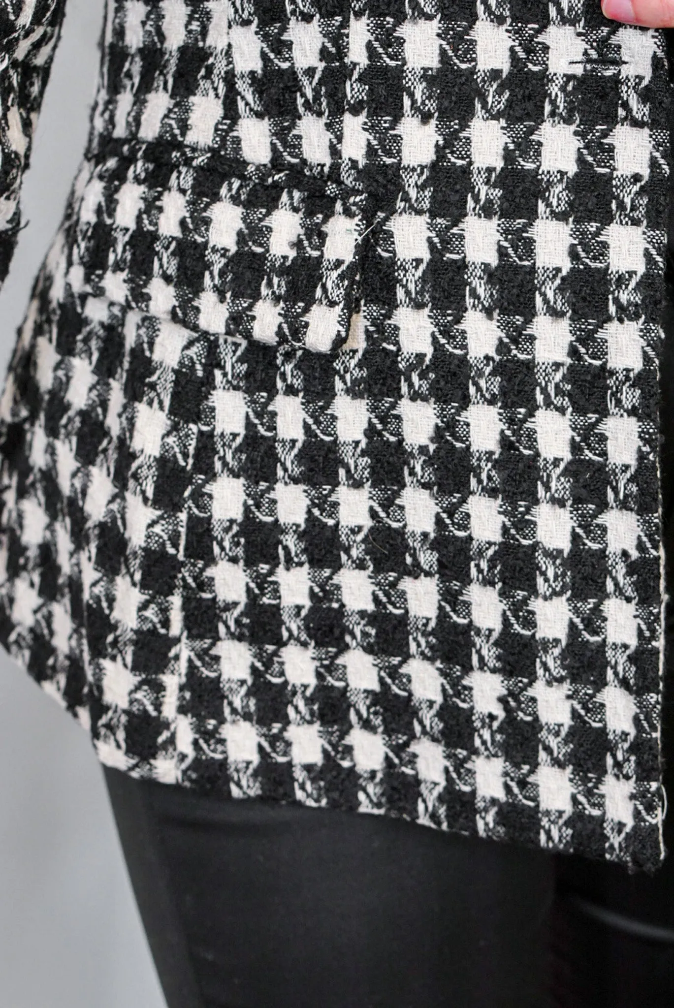 Picture Perfect Black Houndstooth Blazer