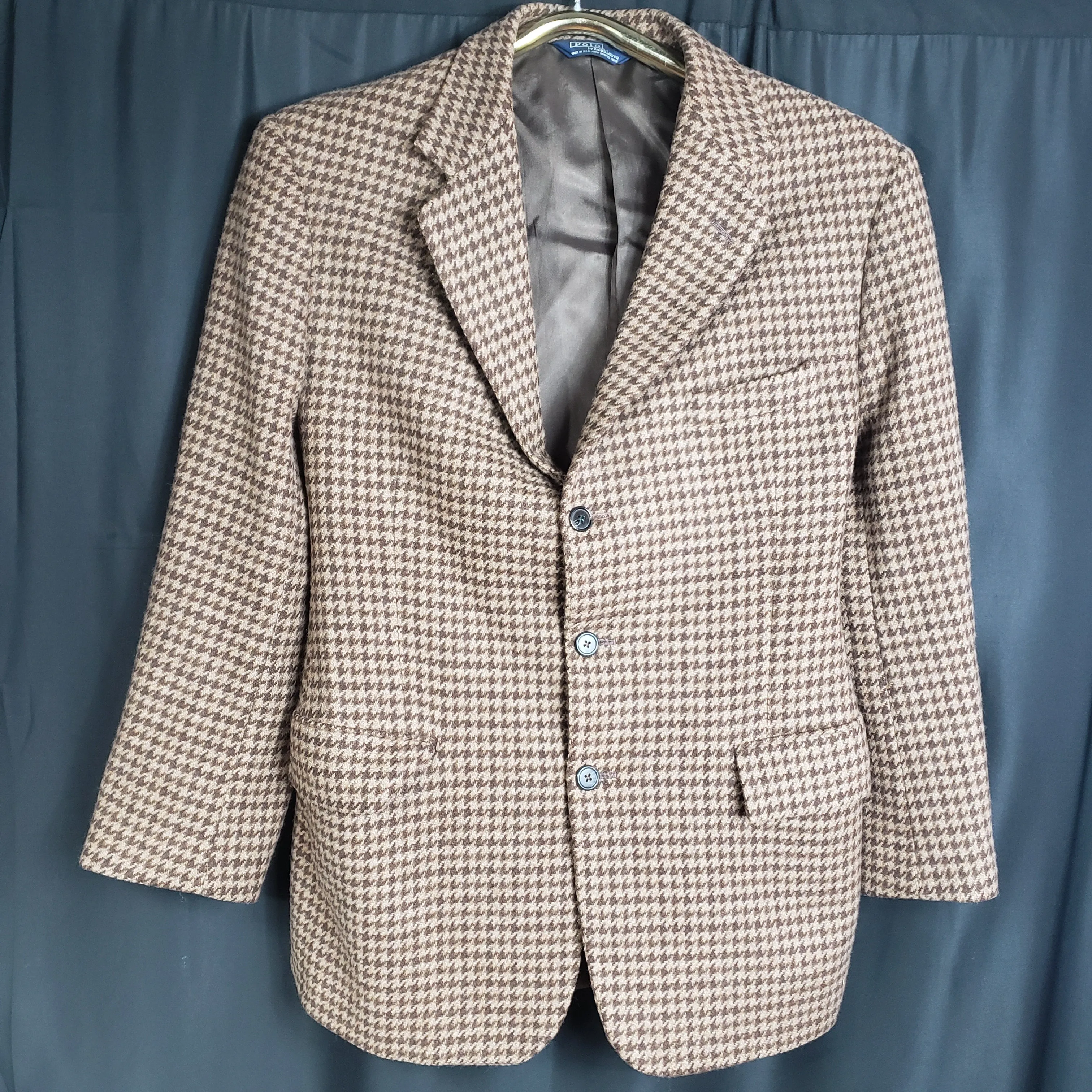 Polo Ralph Lauren Wool Houndstooth Riding Blazer Size Large