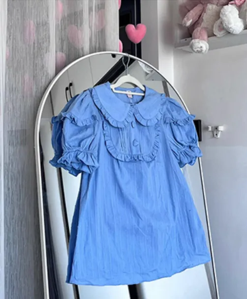 Ruffled Collar Heart Blouse