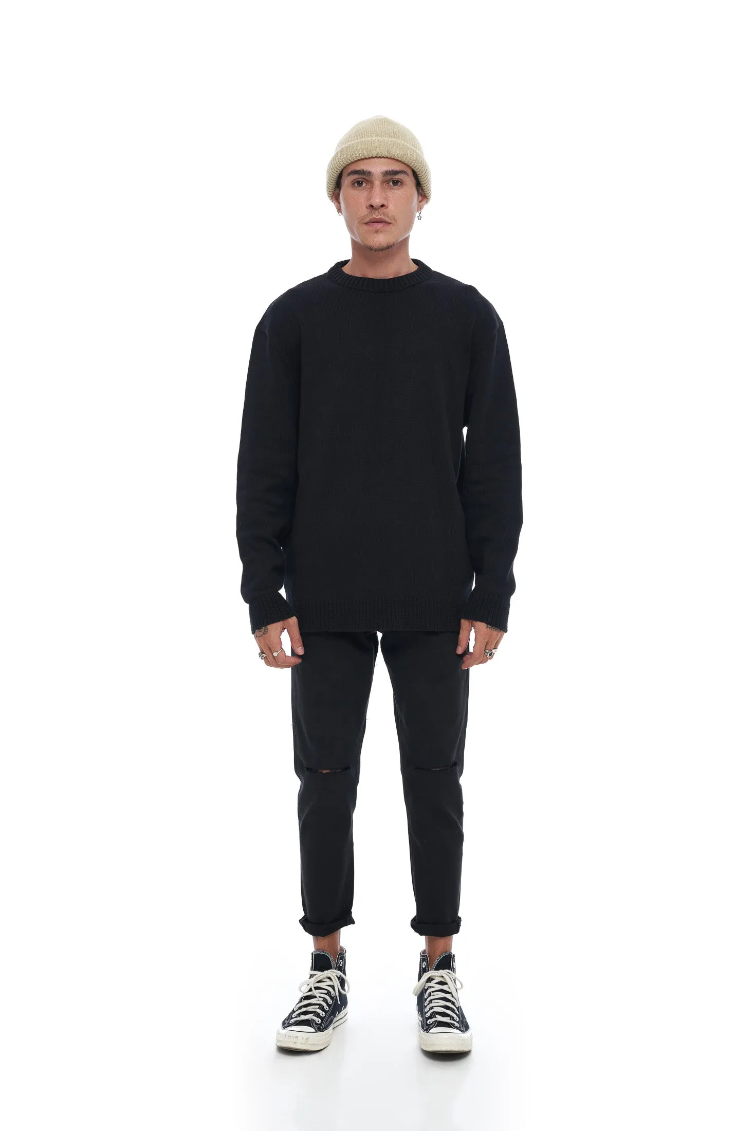 Russell Knit Sweater - Black