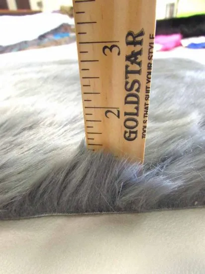 Short Shag Faux Fur Fabric / Gray / EcoShag 15 Yard Bolt