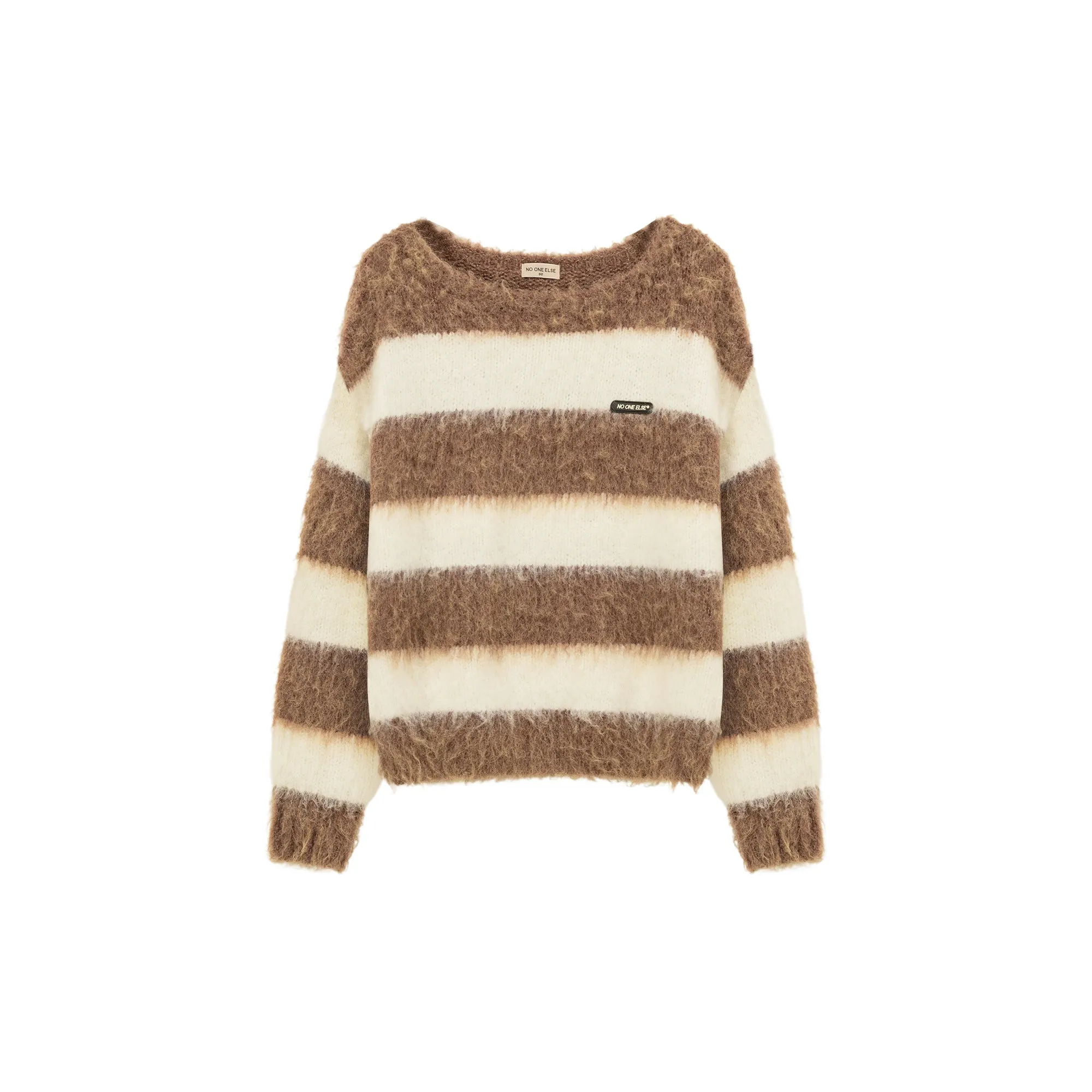 Simple Color Stripe Knit Sweater