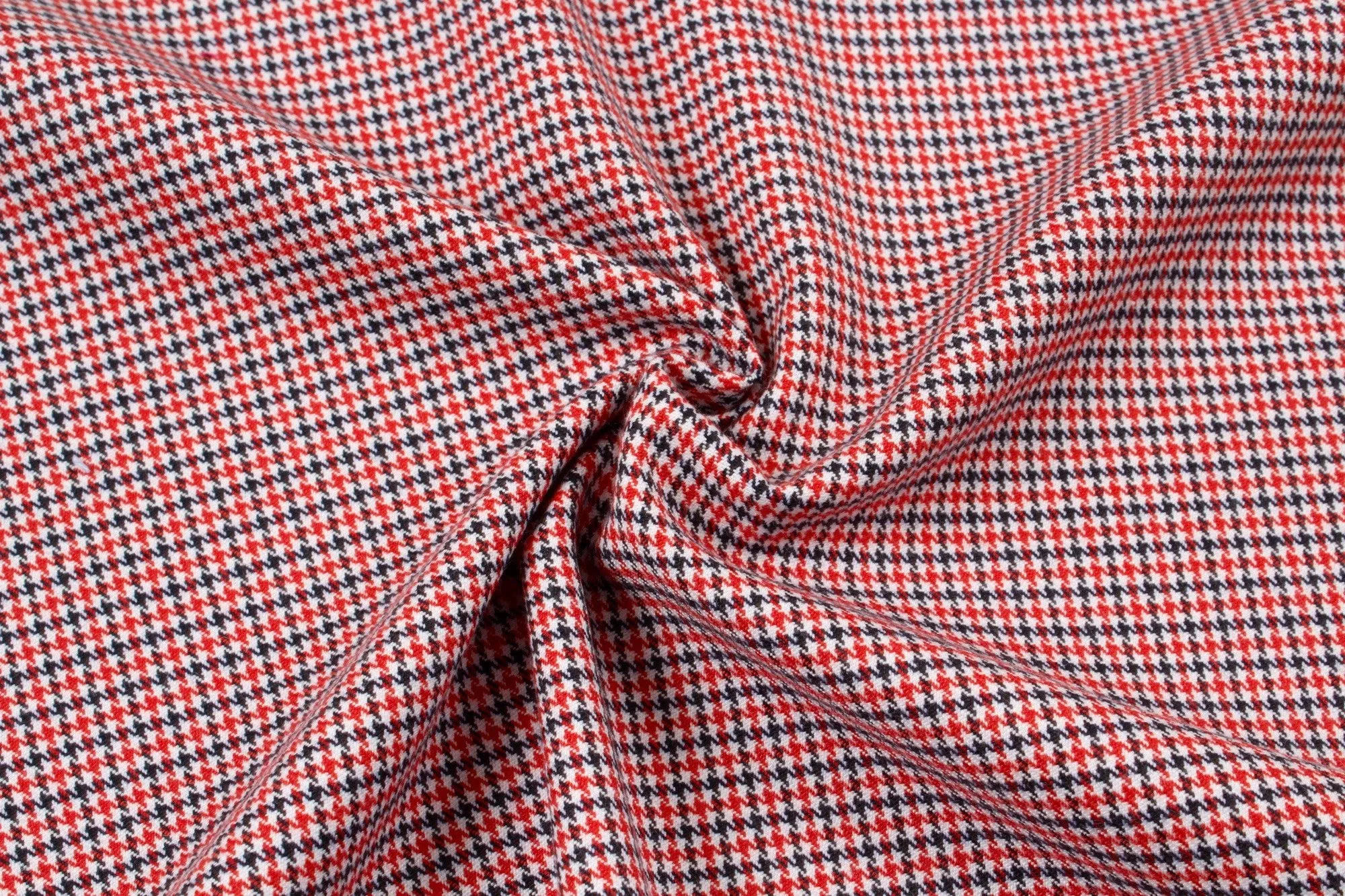 Stretch Poly Viscose - Small Houndstooth