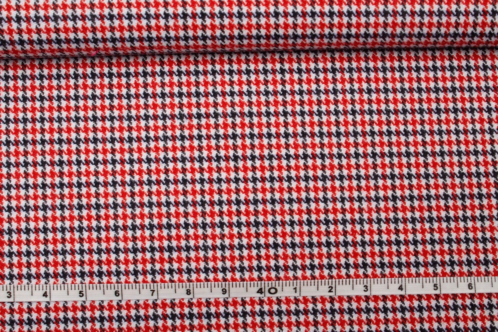 Stretch Poly Viscose - Small Houndstooth