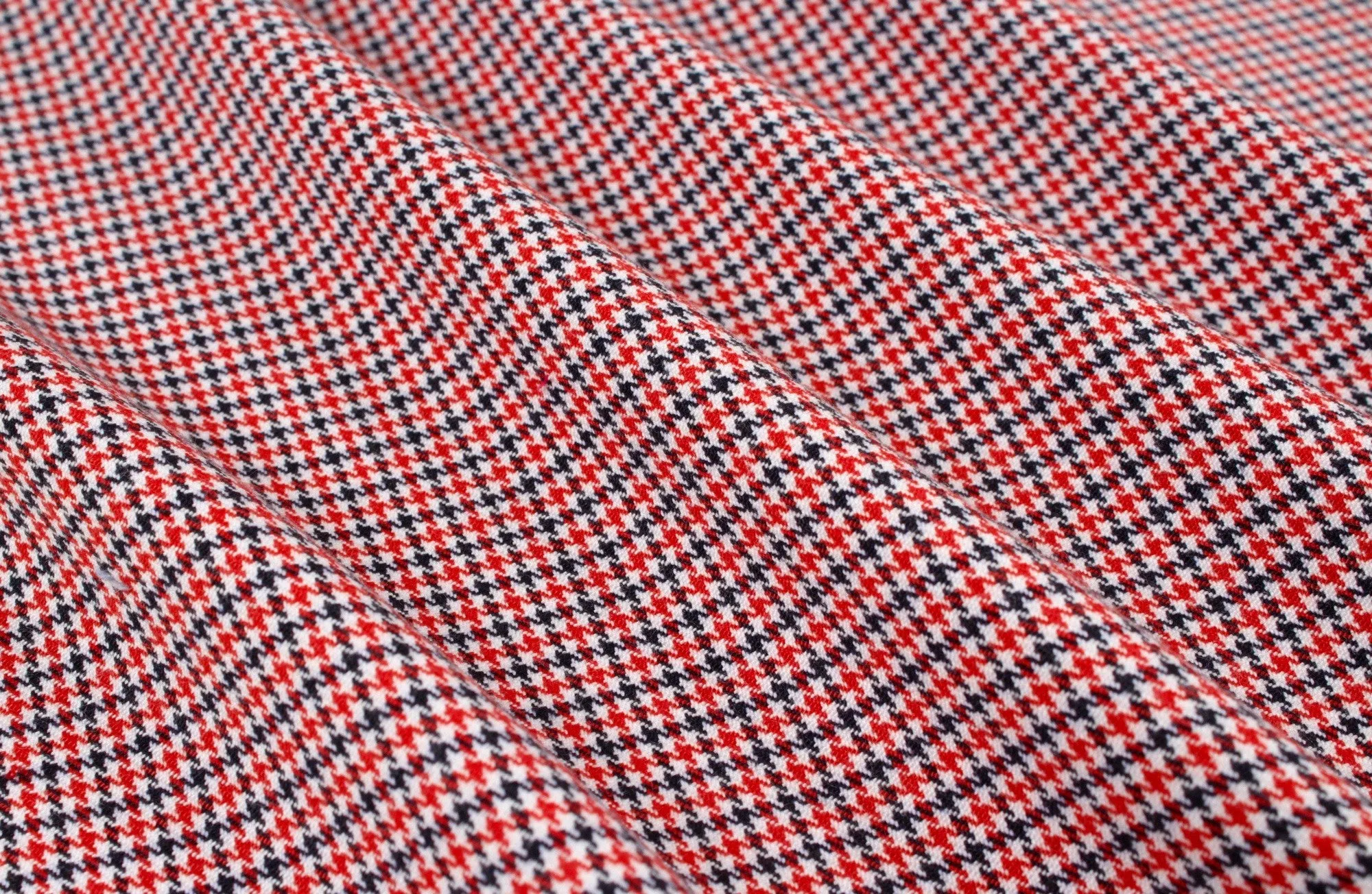 Stretch Poly Viscose - Small Houndstooth